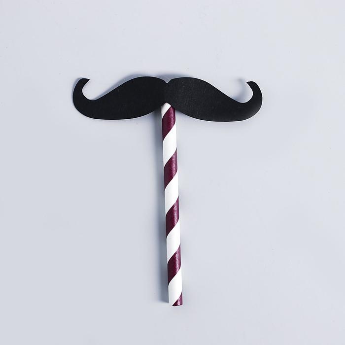 Топпер "Усы" (набор 6 шт) цвет Микс