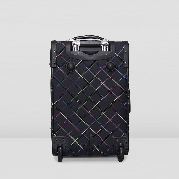 Чемодан малый с расширением 22", 1 отдел на молнии, 2 наружных кармана, 2 колеса, кодовый замок, цвет чёрный