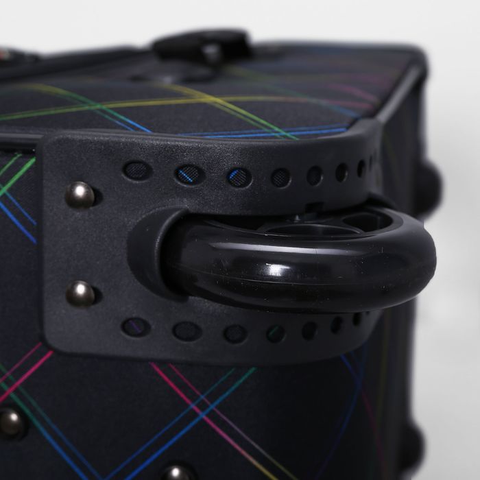 Чемодан малый с расширением 22", 1 отдел на молнии, 2 наружных кармана, 2 колеса, кодовый замок, цвет чёрный