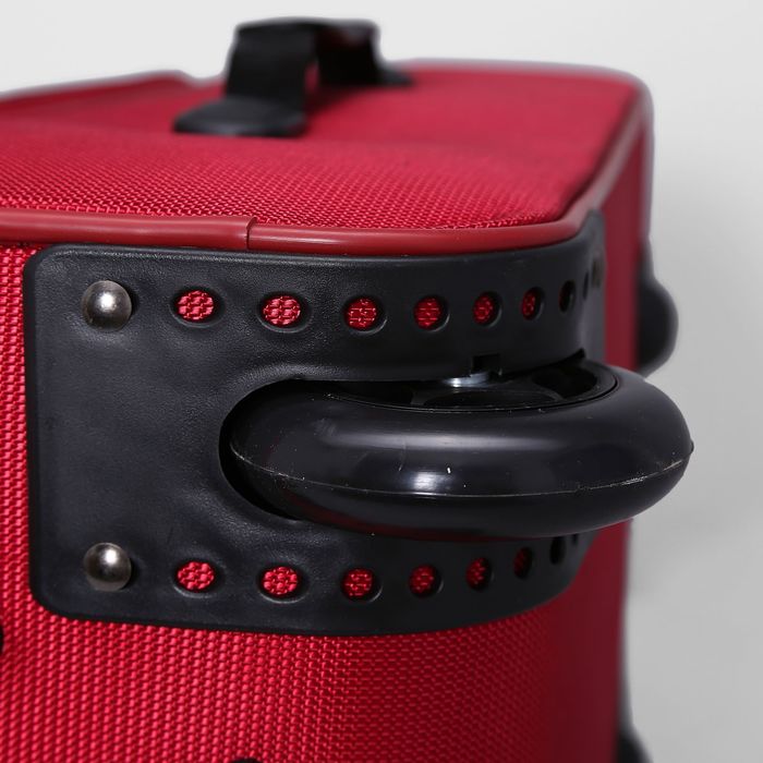 Чемодан малый, 20", 49 л, с расширением, 2 колеса, выдвижная ручка, цвет бордовый