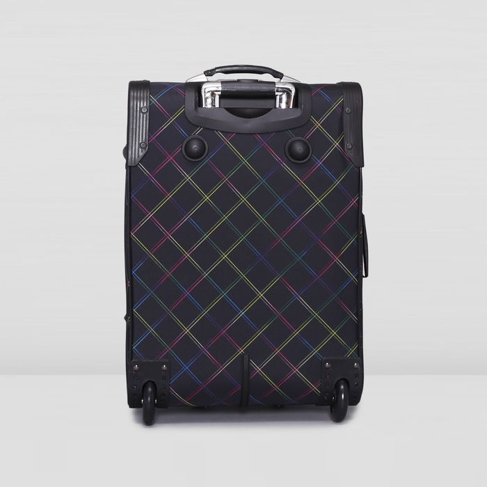 Чемодан средний с расширением 24", отдел на молнии, 2 наружных кармана, 2 колеса, кодовый замок, цвет чёрный