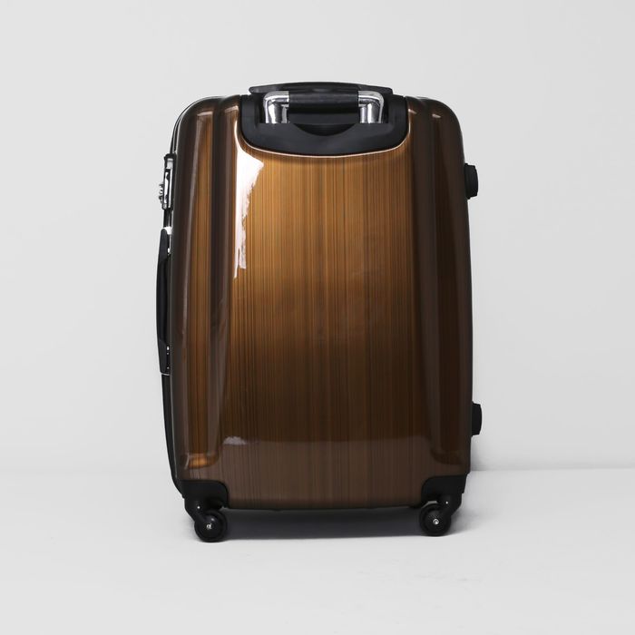 Чемодан средний, 24", 61 л, 4 колеса, кодовый замок, выдвижная ручка, цвет коричневый