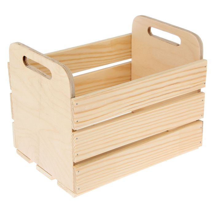 Ящик деревянный, с ручками