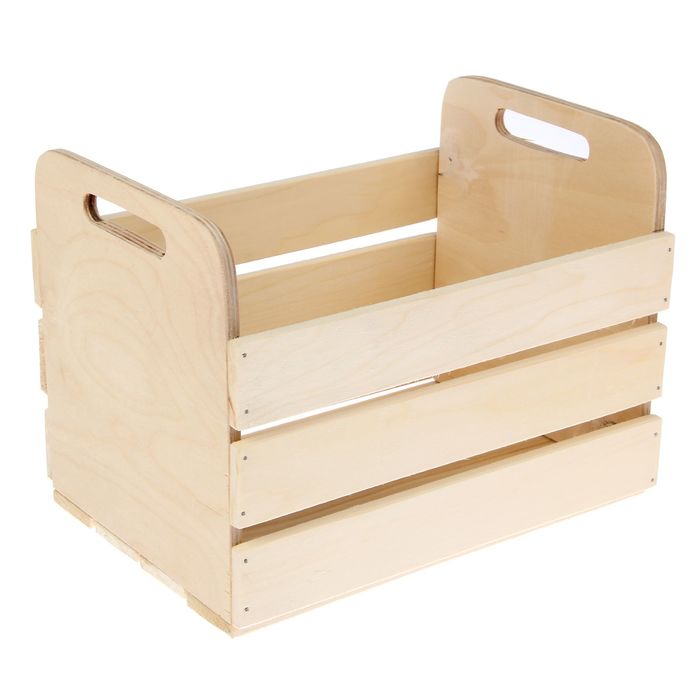 Ящик деревянный, с ручками