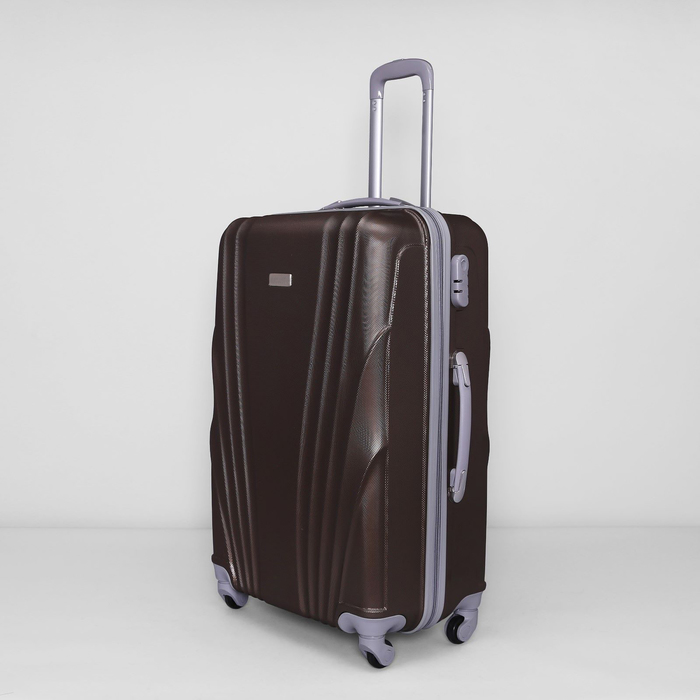 Чемодан большой, 28", 105 л, 4 колеса, кодовый замок, цвет коричневый