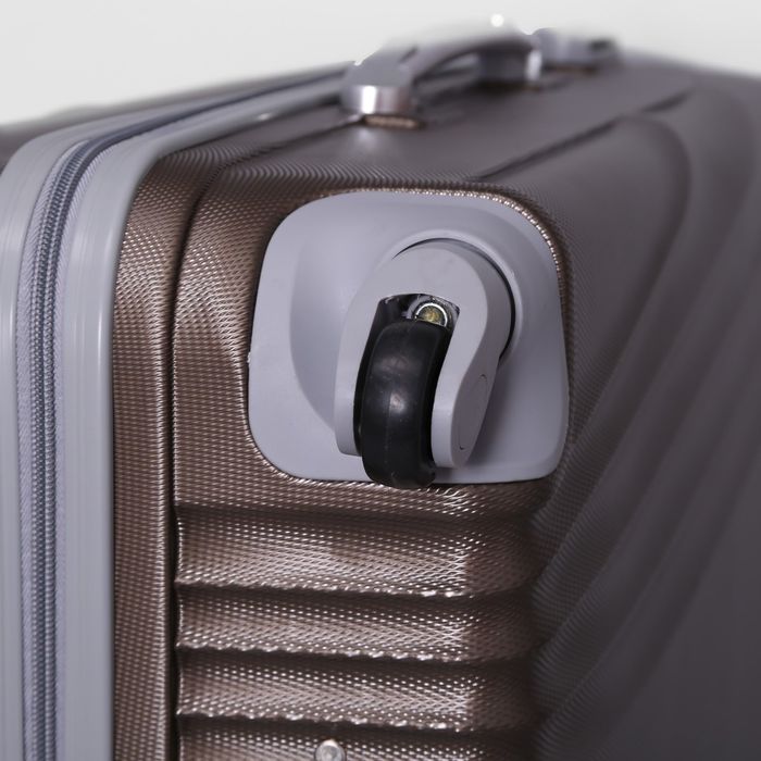 Чемодан большой, 28", 105 л, 4 колеса, кодовый замок, цвет коричневый