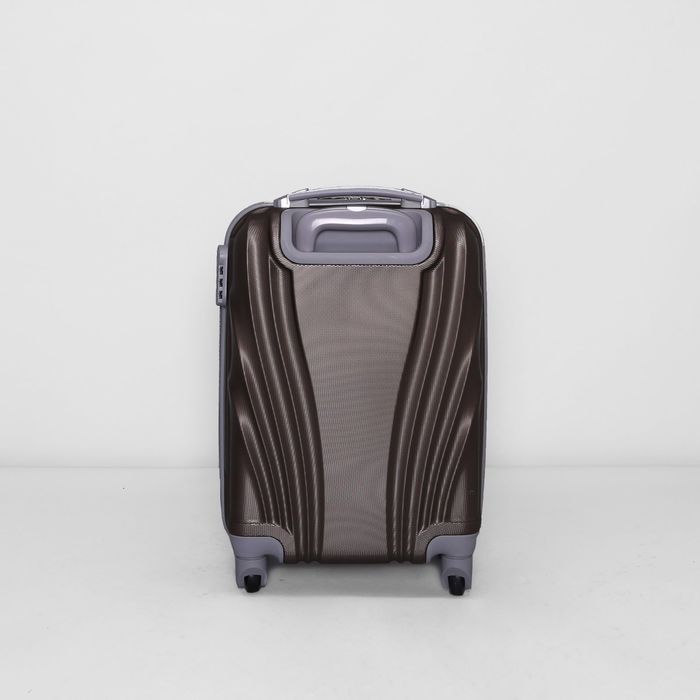 Чемодан малый, 20", 45 л, 4 колеса, кодовый замок, цвет коричневый