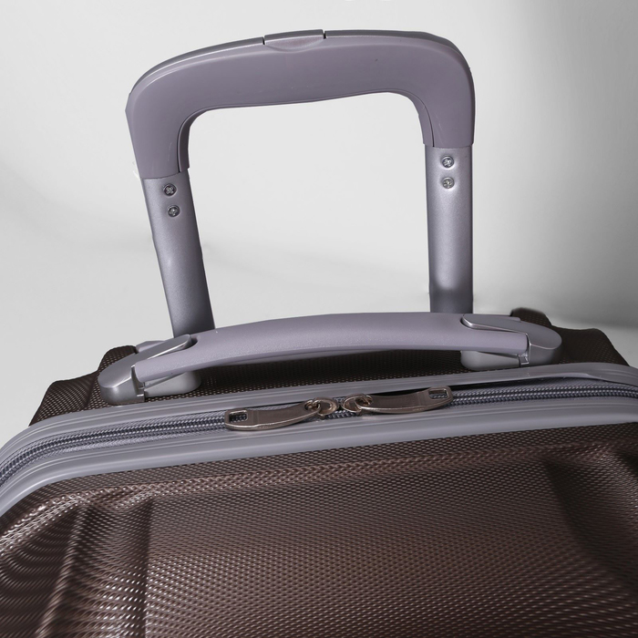 Чемодан малый, 20", 45 л, 4 колеса, кодовый замок, цвет коричневый