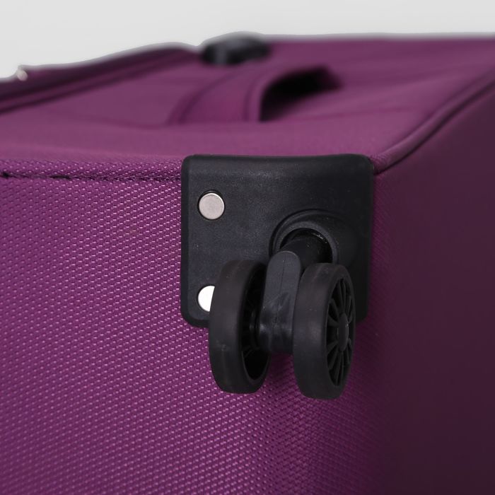 Чемодан большой, 28", 86 л, с расширением, 4 колеса, кодовый замок, цвет фиолетовый