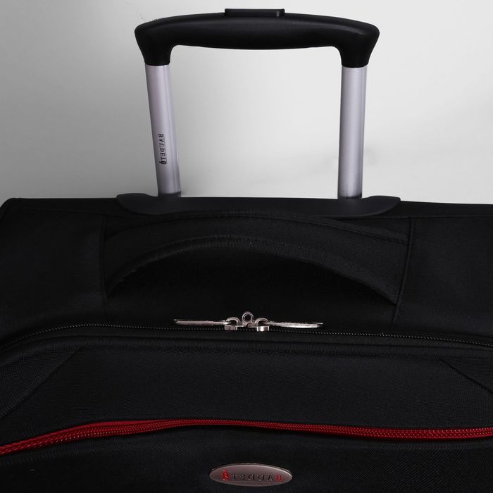 Чемодан малый, 20", 31 л, с расширением, 4 колеса, кодовый замок, цвет чёрный