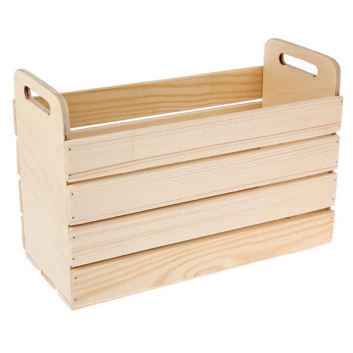 Ящик деревянный, с ручками