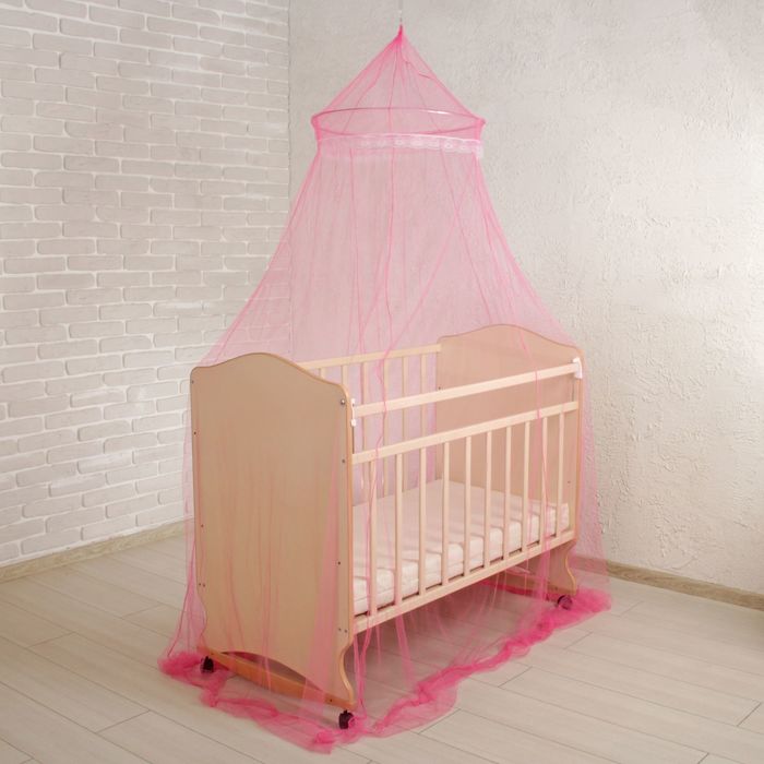 Москитная сетка на детскую кроватку, с декором, цвета МИКС