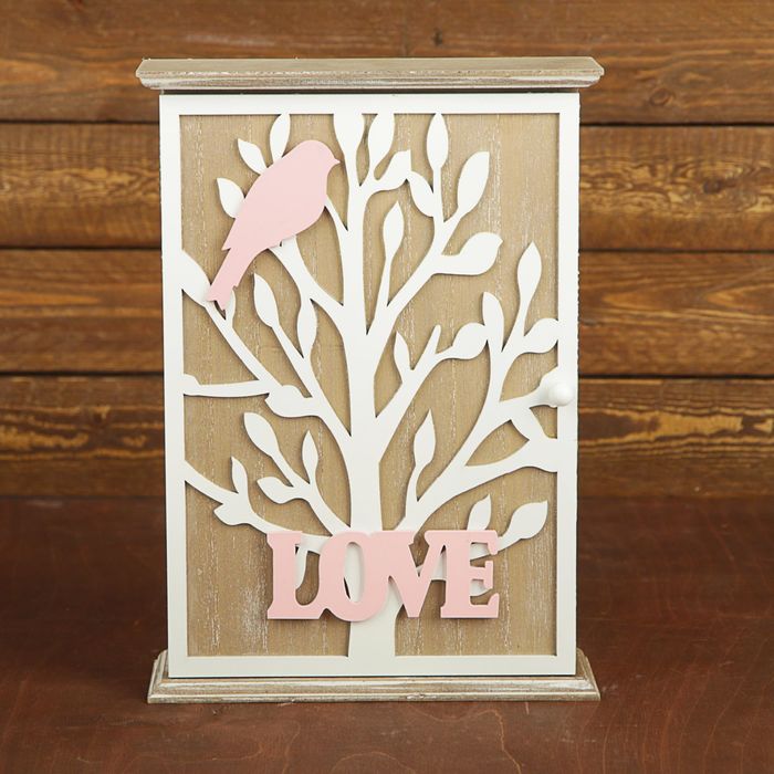 Ключница дерево "Певчая птичка" 29,5х21х7,5 см