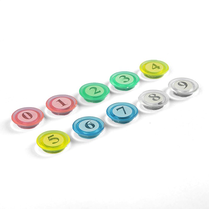 Магнит пластик "Циферки" набор 10 шт 3х3 см