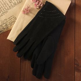

Перчатки женские, безразмерные, с утеплителем, цвет чёрный