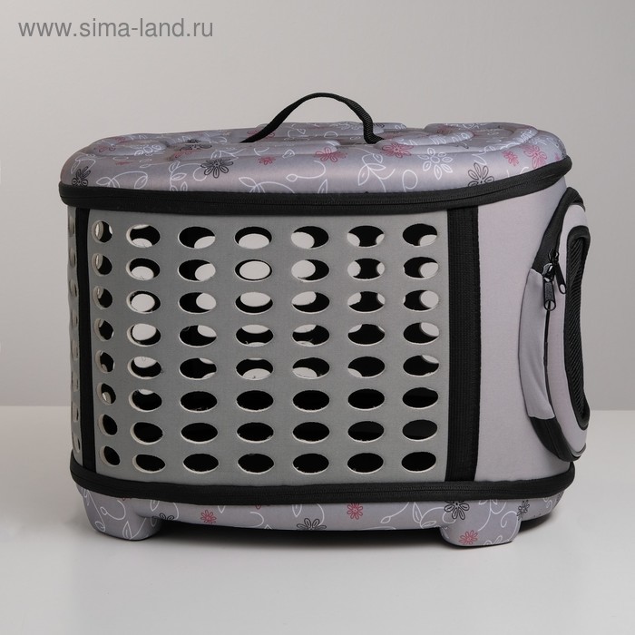 фото Складная сумка-переноска большая, материал eva, 42,5 х 37,5 х 29,5 см, серая пижон