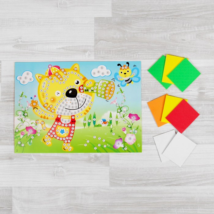 Мозаика стикерная "Тигра", круглые элементы