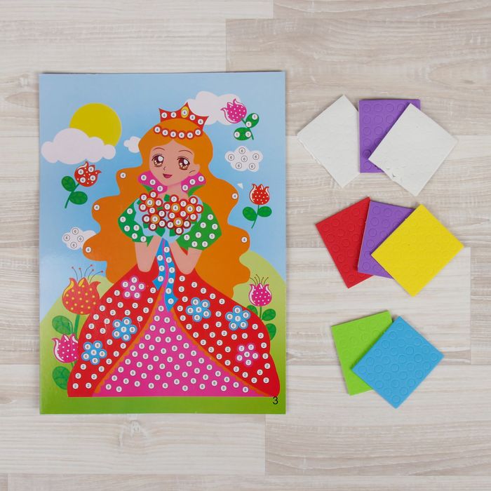 Мозаика стикерная "Принцесса", круглые элементы