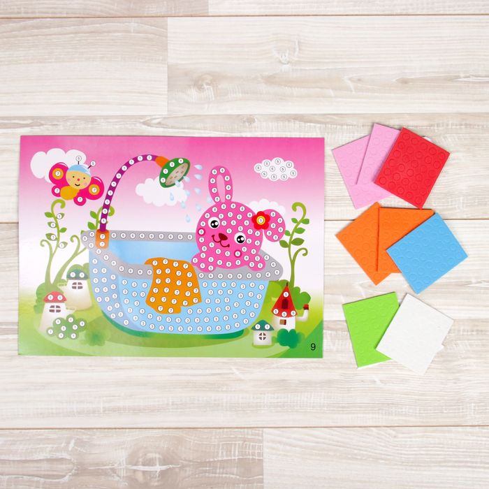 Мозаика стикерная "Водные процедуры", круглые элементы