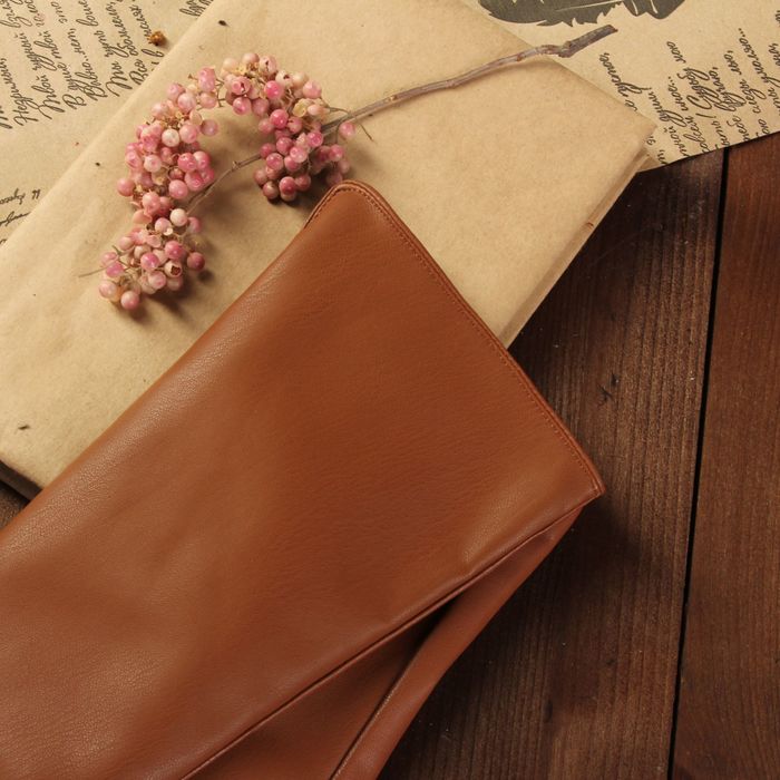 Перчатки женские, длинные, размер 7, с подкладом, цвет рыжий