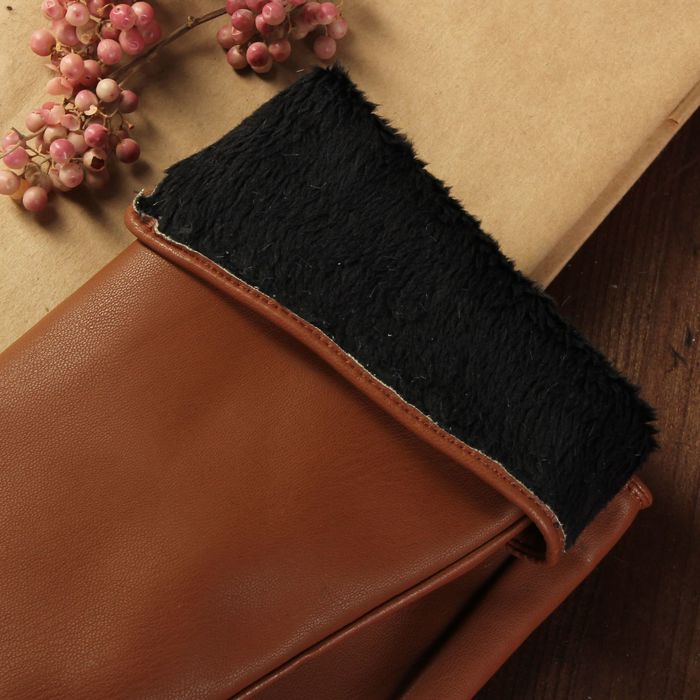 Перчатки женские, длинные, размер 7, с подкладом, цвет рыжий