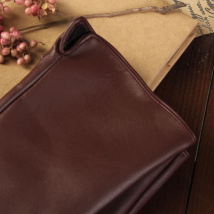 Перчатки женские, длинные, размер 7.5, с подкладом, цвет бордовый