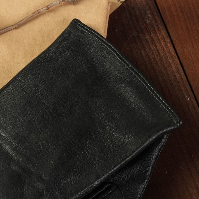 Перчатки женские, размер 6.5, с подкладом, цвет чёрный