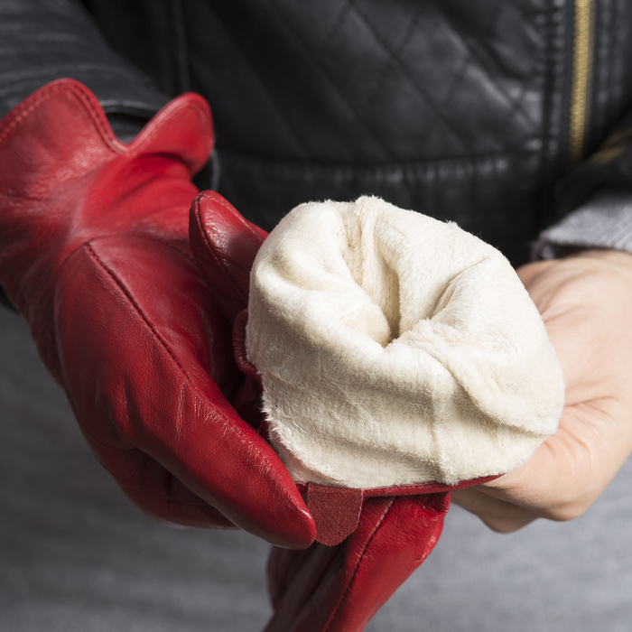 Перчатки женские, размер 7, с подкладом, цвет красный