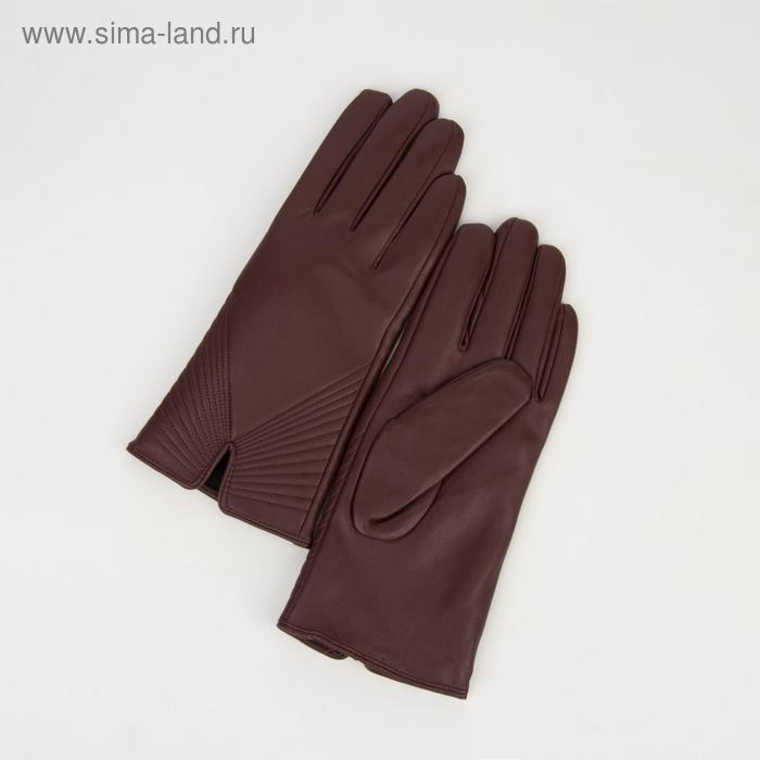 

Перчатки женские, размер 6.5, с утеплителем, цвет бордовый
