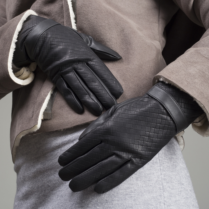 Перчатки женские, размер 8, с подкладом, цвет серый