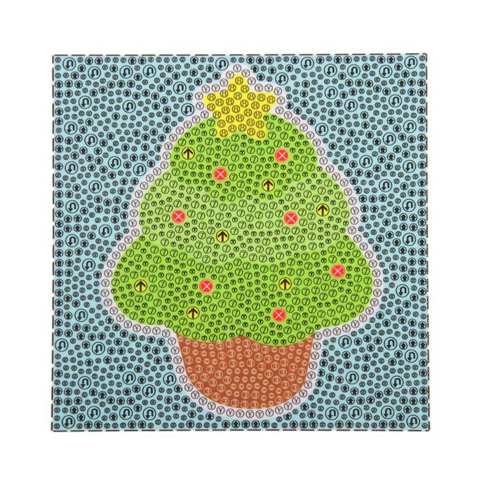 Алмазная мозаика &quot;Ёлочка&quot; рамка 15х15 с подставкой