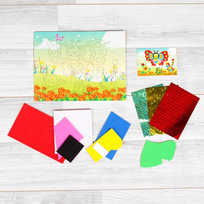 Аппликация 3D "Бабочка" из ЕVA с фольгой