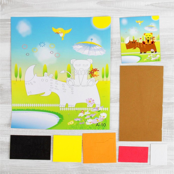 Аппликация 3D "Носорог" из ЕVA