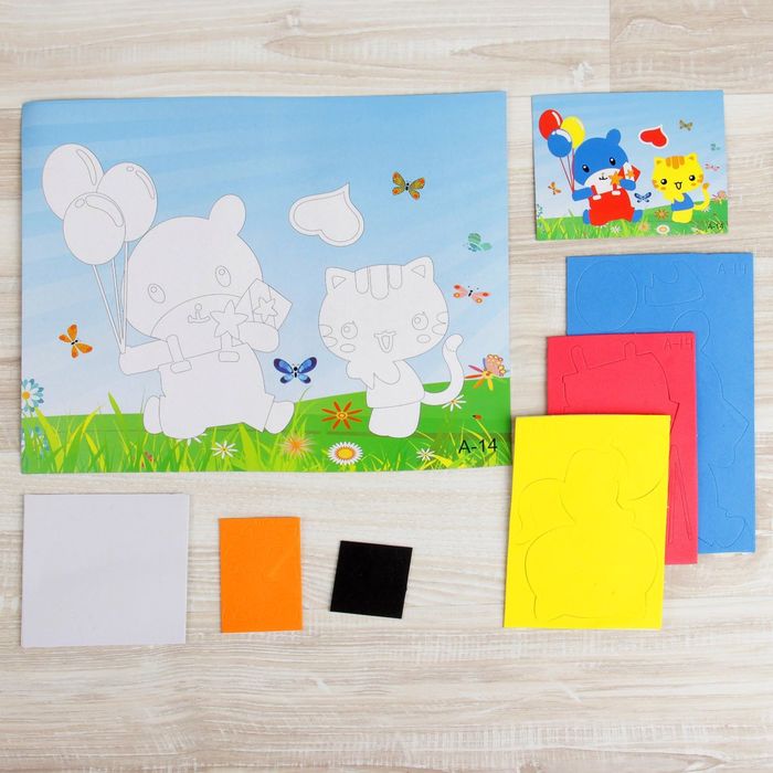 Аппликация 3D "Друзья" из ЕVA