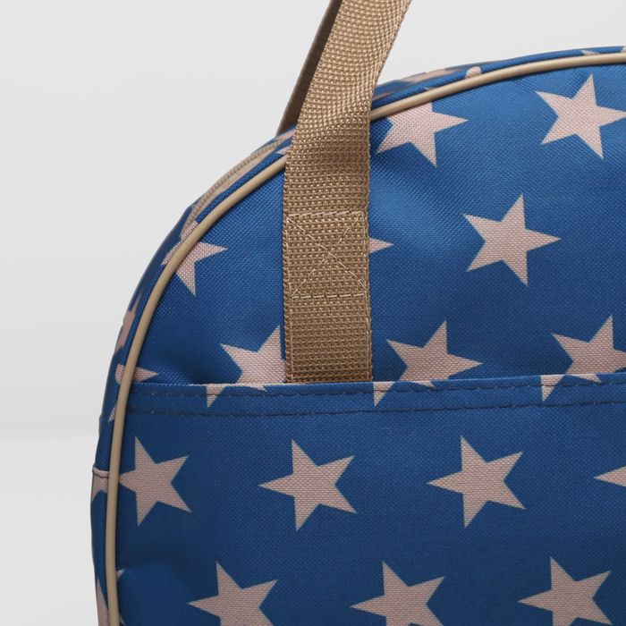 Сумка дорожная «Звёзды», отдел на молнии, наружный карман, цвет синий
