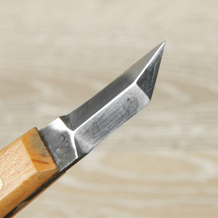 Нож прямой №14-02 лезвие 30х13х20 мм с трехсторонней заточкой