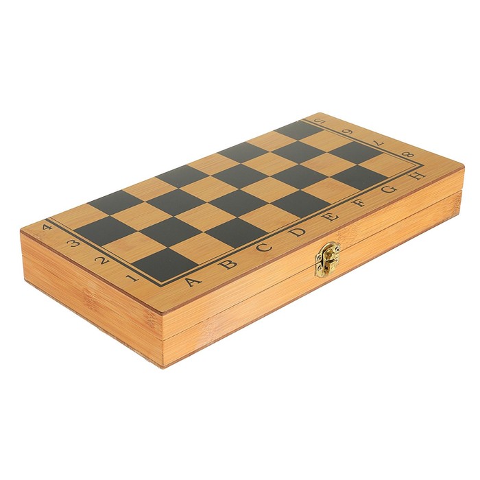 Набор игр 3в1 (нарды, шахматы, шашки), дерево, 4,5*34*34см
