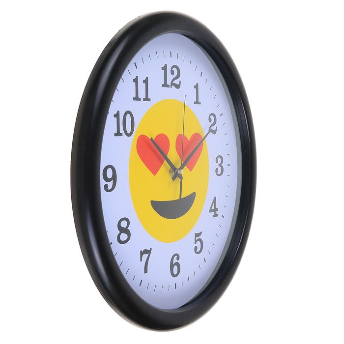 Часы настенные "Смайл", микс цветов, узкий обод, 35*35*3см