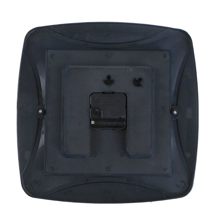 Часы настенные классика "Дуга", выпуклый квадрат, синие 30*5см