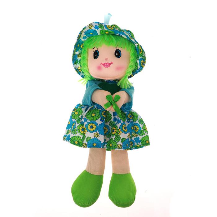 Мягкая кукла «Девочка», панамка в горошек, цвета МИКС