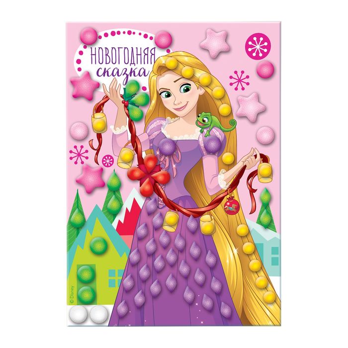 Мозаика гелевыми стразами "Новогодняя сказка!" Принцессы: Рапунцель