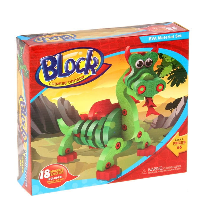 Набор для творчества "Создай 3D игрушку из EVA - Китайский дракон"