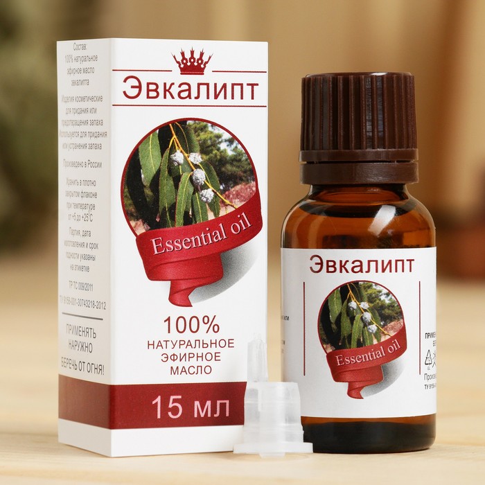 Эфирное масло "Эвкалипт", флакон- капельница, аннотация, 15 мл