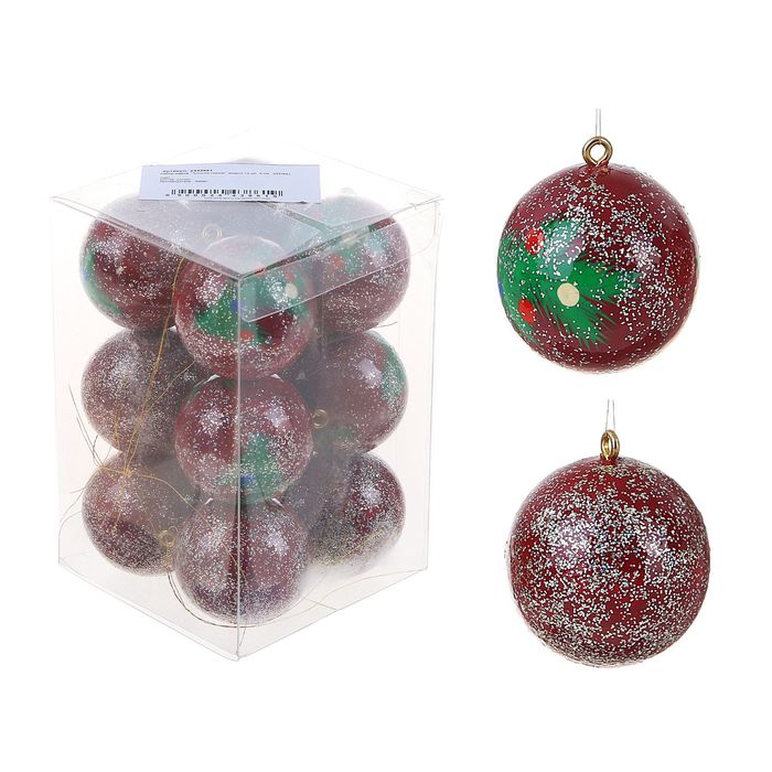 Набор шаров "Зимняя сказка" ассорти 12 шт 4 см