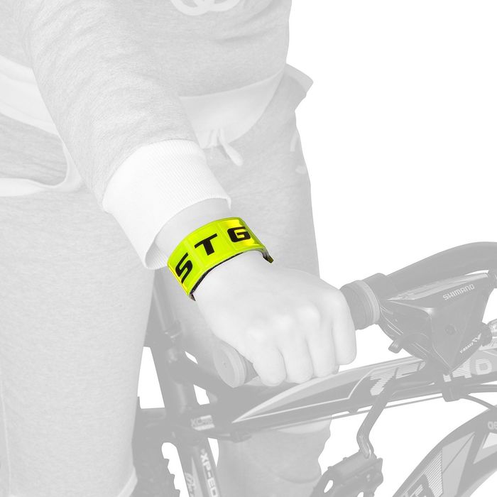 Катафот велосипедиста STG 43444-Y мягкий браслет на липучке