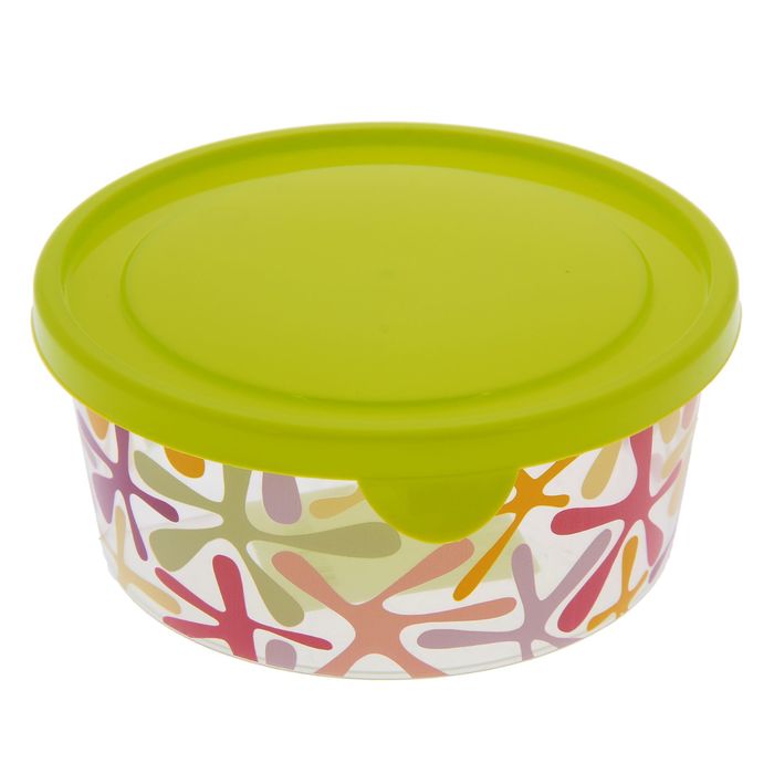 Ёмкость для продуктов, круглая 0,5 л "Деко", цвет зеленый