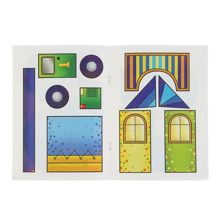 Аппликация А5. "Простые аппликации. Строим из фигур"