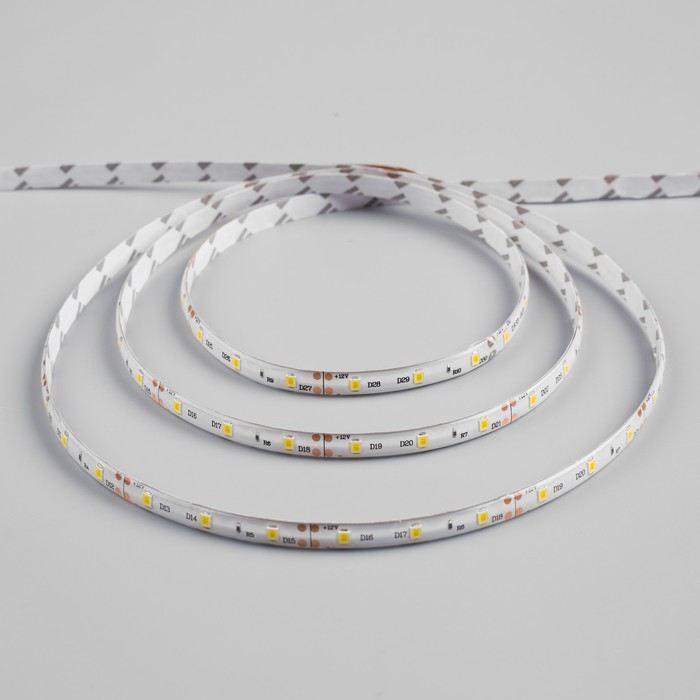 Светодиодная лента 12 В DC, 60SMD2835, 5 м, IP65, 6 Вт/м, теплый белый