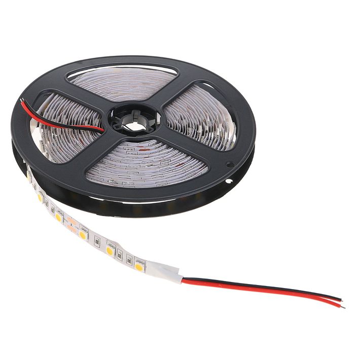 Светодиодная лента 12 В DC, 60SMD5050, 5 м, IP20, 14,4 Вт/м, теплый белый
