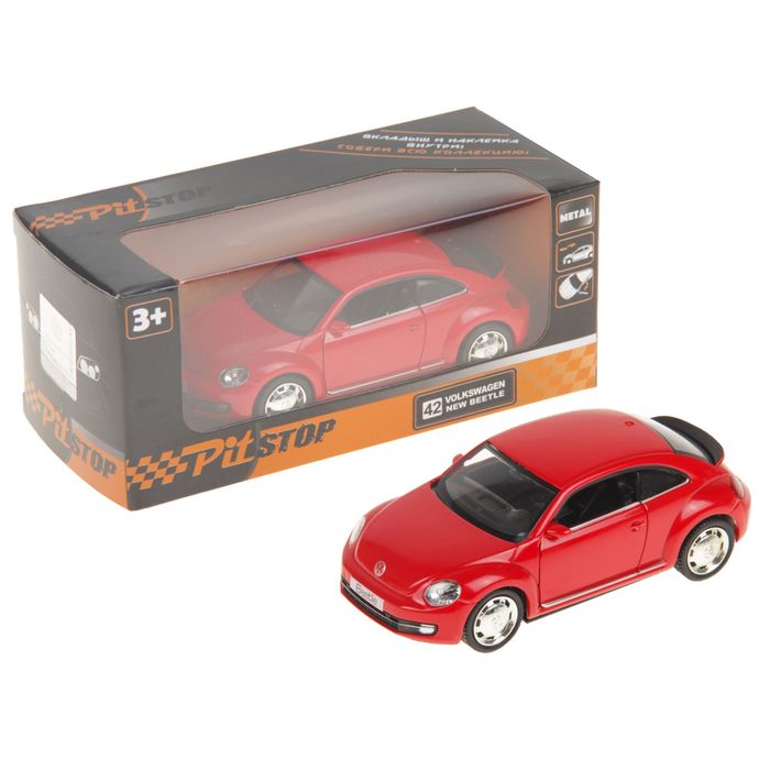 Машинка инерционная Volkswagen New Beetle 2012, красная, масштаб 1:32